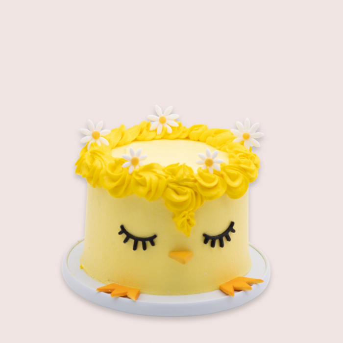 Sunny Chickadee Blossom Cake