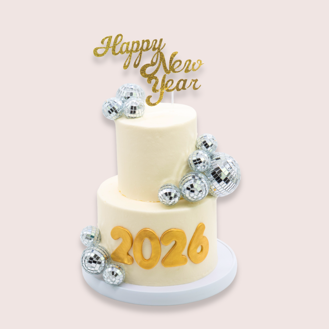 Midnight Sparkle NYE Cake